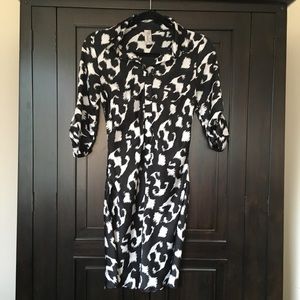 Estam 3/4 Button Front Dress